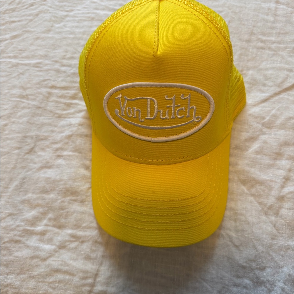 Von Dutch YELLOW & WHITE TRUCKER HAT